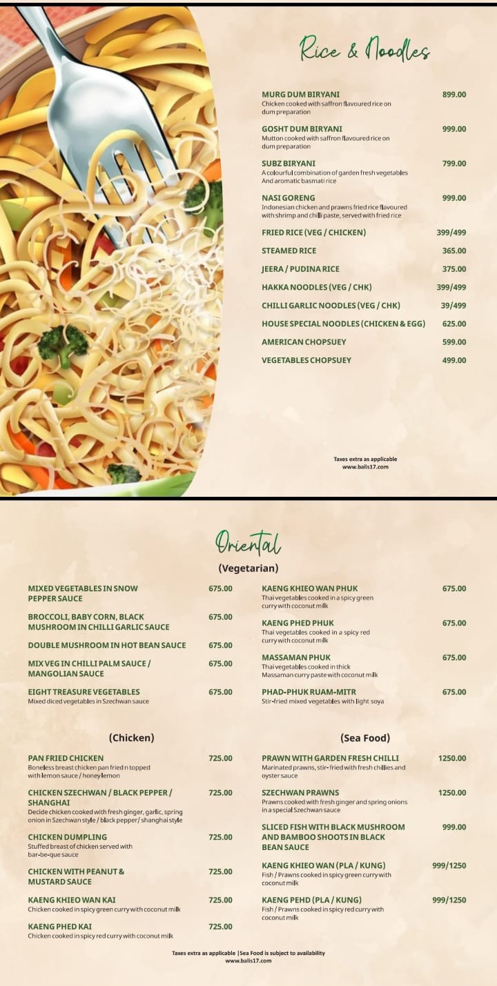 Rice, Noodles & Oriental